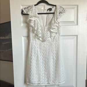 French Connection White Lace Mini Dress
